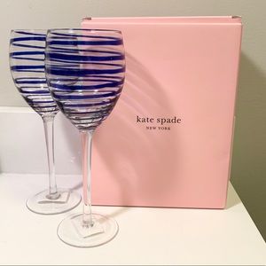 Kate spade wine glasses (set of 2)